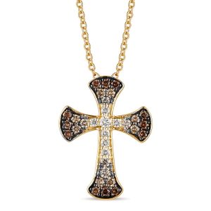 14K YELLOW GOLD DIAMOND  PENDANT