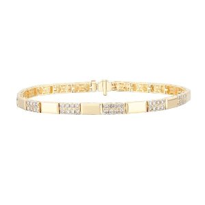 14K YELLOW GOLD DIAMOND  BRACELET