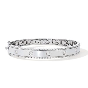 14K WHITE GOLD DIAMOND  BANGLE