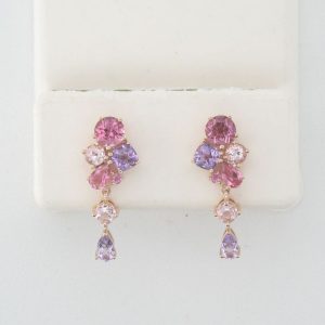 14K STRAWBERRY GOLD PINK MORGANITE, PINK TOURMALIN