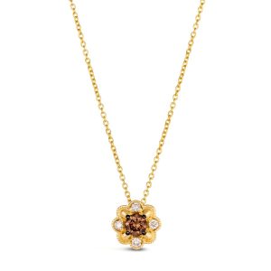 14K YELLOW GOLD DIAMOND  PENDANT