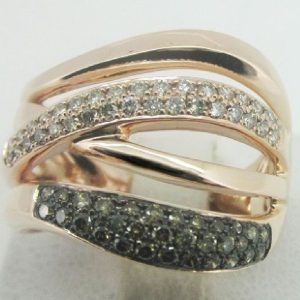 14K STRAWBERRY GOLD DIAMOND  RING