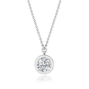 Round Cut Diamond Necklace