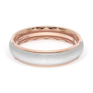 Rounded Brush Finish Wedding Band