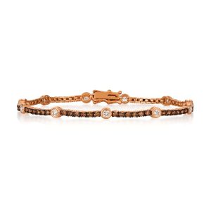 14K STRAWBERRY GOLD DIAMOND  BRACELET