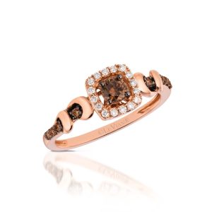 14K STRAWBERRY GOLD DIAMOND  RING