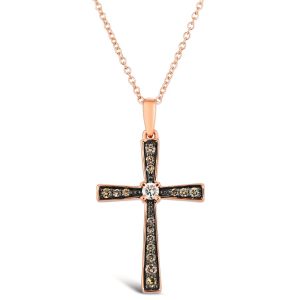 14K STRAWBERRY GOLD DIAMOND  PENDANT