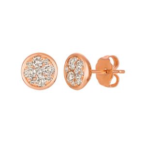 14K STRAWBERRY GOLD DIAMOND  EARRINGS