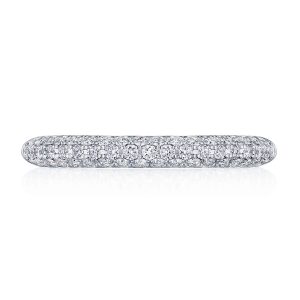 Triple Row Pavé Wedding Band