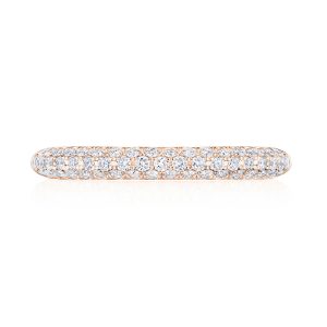 Triple Row Pavé Wedding Band