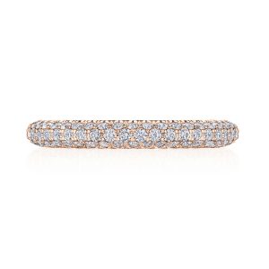 Triple Row Pavé Wedding Band