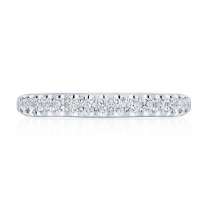 Single Row Pavé Wedding Band