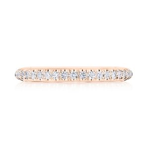 Single Row Pavé Wedding Band