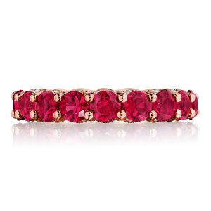 Round Ruby Eternity Band