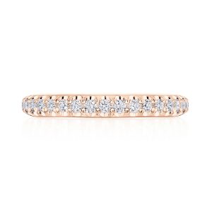 Single Row Pavé Wedding Band
