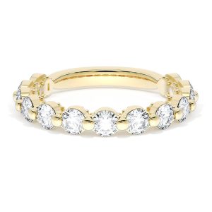 Round Diamond Wedding Band, 3.40mm