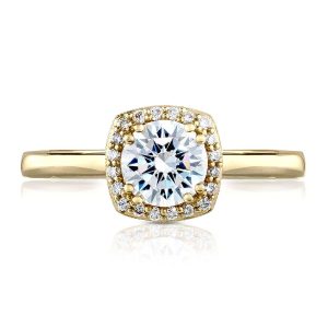 Round with Cushion Bloom Engagement Ring