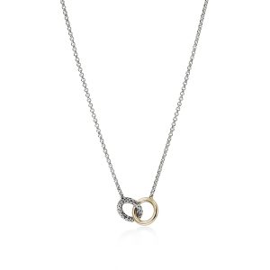 JH Essential Linked Necklace, Gold, Sterling Silver, 2MM