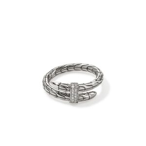 Spear Ring, Sterling Silver, Diamonds